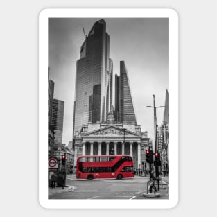 View of the City, London, with London Bus Sticker